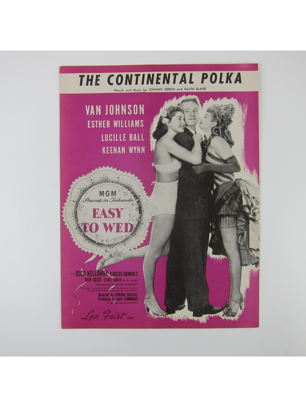 Sheet Music The Continental Polka Easy To Wed Film Lucille Ball Vintage 1945